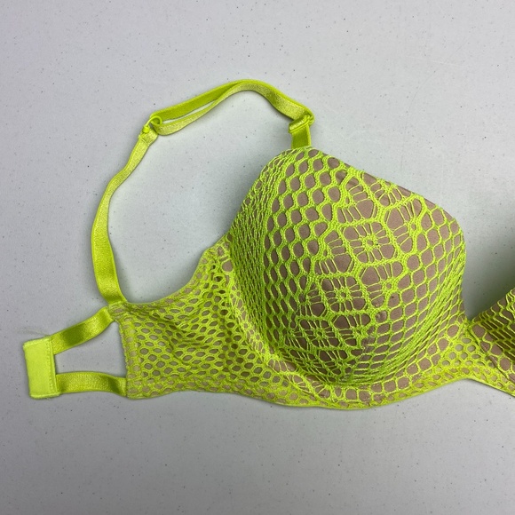 VS YELO/TAN "Very Sexy".Lightly Lined Plunge, 32DD *P1025 - Picture 3 of 8